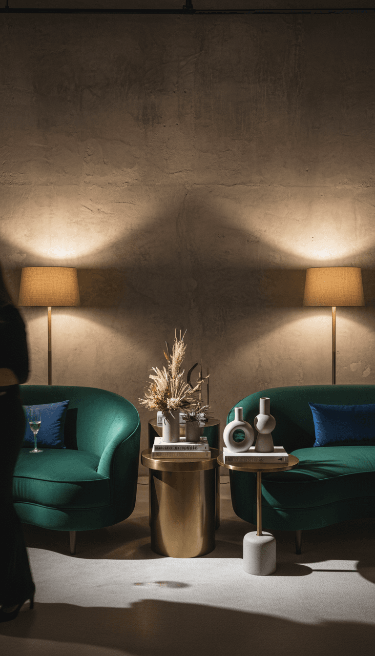 Styled lounge corner at a corporate event in a Toronto venue